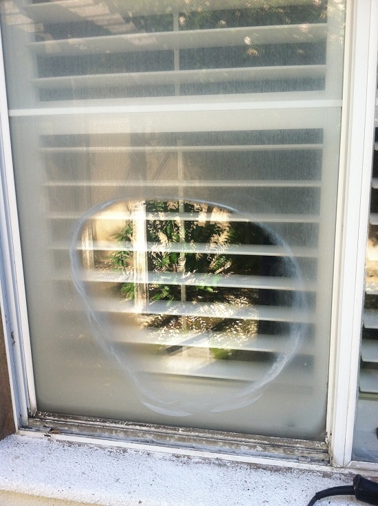 Work in progress with this glass restoration project