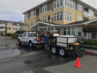 Our pressure washing machine, ready to get the job done
