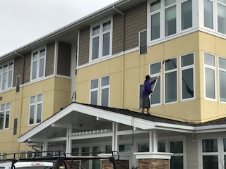 We are not afraid of heights we clean the highest of windows