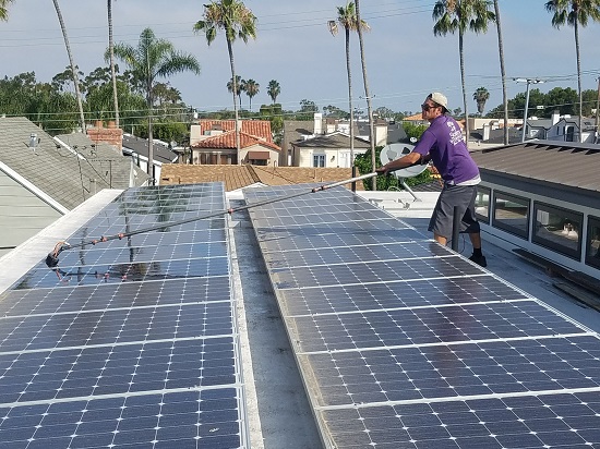 Cleaning solar panels makes them more efficient
